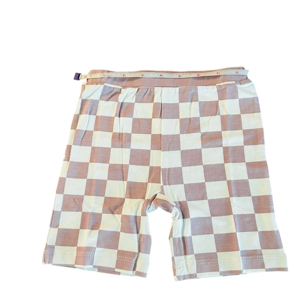 BUMBUNNY Girls Checkered Pajama Set - Lavender and White Size 3T NWT